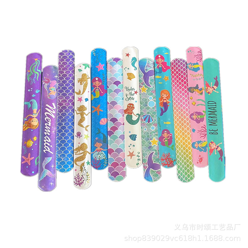 Science Of Happiness - 12Pcs Mermaid Girl Slap Bracelets Gifts