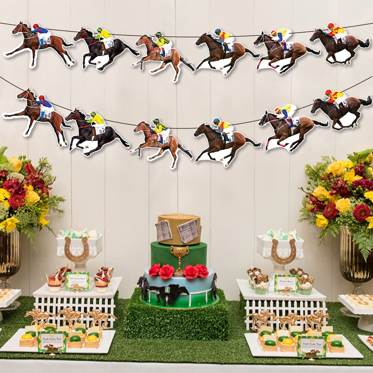 Horse Racing Party Banner Garl - Science Of Happiness review and price