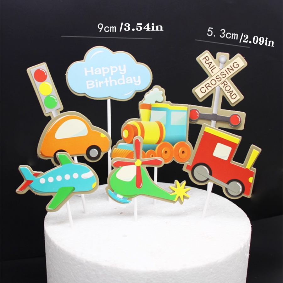 8PCS Happy Birthday Car Cake D - Science Of Happiness review and price