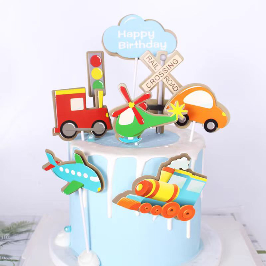 8PCS Happy Birthday Car Cake D - Science Of Happiness review and price