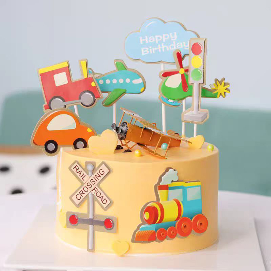 8PCS Happy Birthday Car Cake D - Science Of Happiness review and price