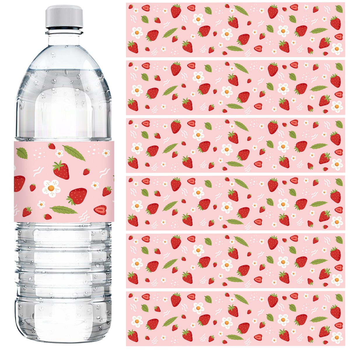 10pcs Strawberry Water Bottle  - Science Of Happiness review and price
