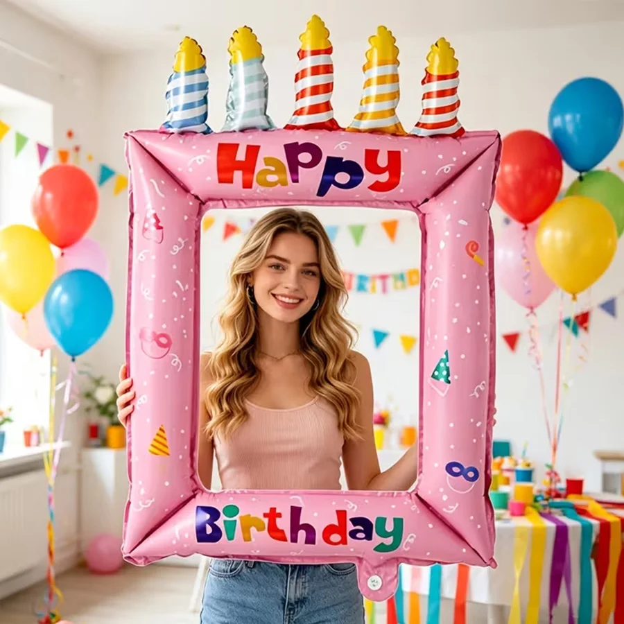 1/2pcs Blue Pink Birthday Phot - Science Of Happiness review and price