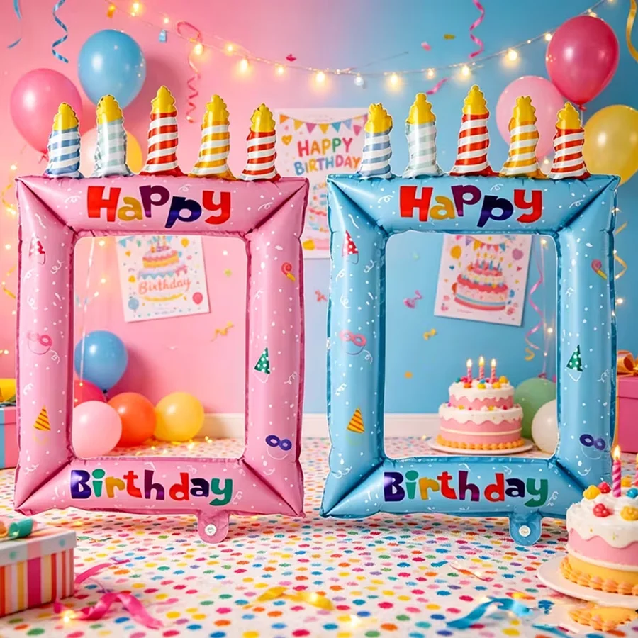 1/2pcs Blue Pink Birthday Phot - Science Of Happiness review and price